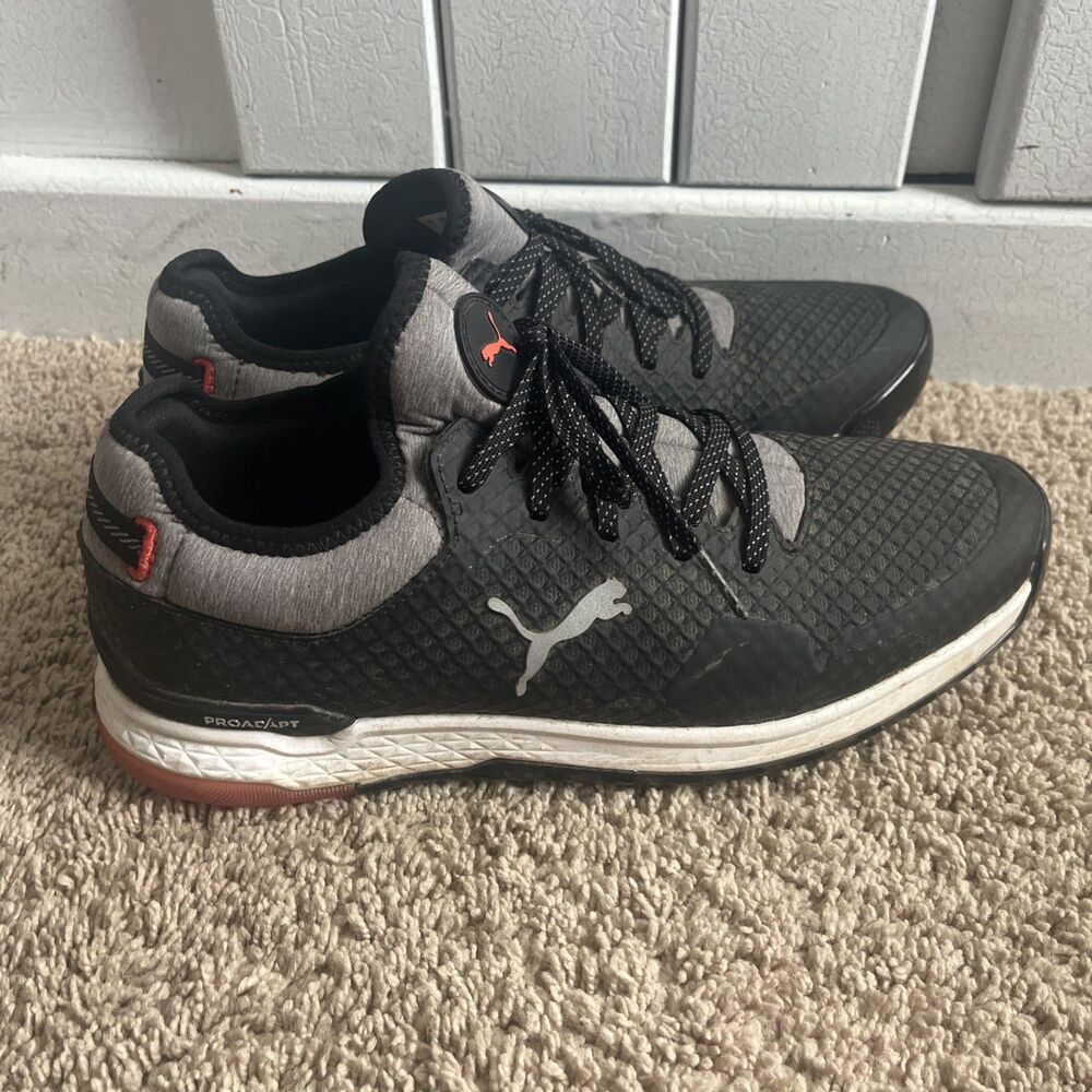 Puma Proadapt Alphacat Womens Size 9.5 Black Gray Athletic Running Golf Shoes